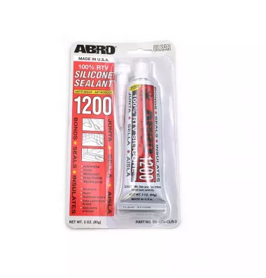 Герметик силиконовый ABRO 1200 прозрачный, туба алюм. 85 г