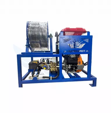 Каналопромывочная высоконапорная установка 2х уровневая GM Pumps 150-200 бар 50-65 л/мин вер Pipe