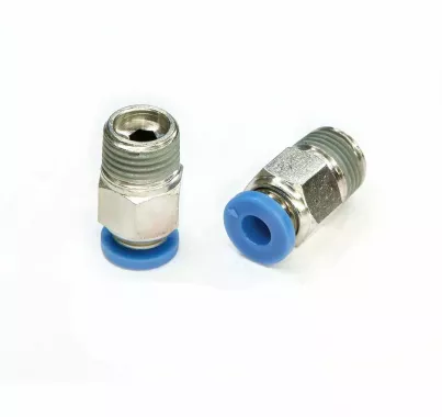 Пневмофитинг цанговый прямой с наружной резьбой PC 4-01 (R1/8")