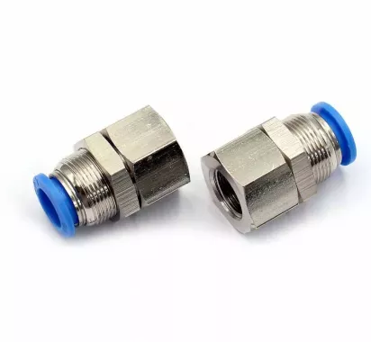 Пневмофитинг цанговый прямой с внутренней резьбой PMF 10-02 (R1/4")
