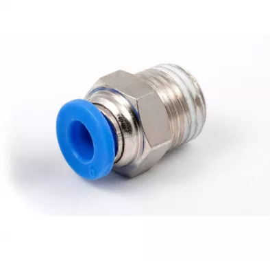 Пневмофитинг цанговый прямой с наружной резьбой PC 6-02 (R1/4") HIMPT