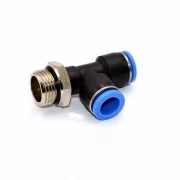 Пневмофитинг цанговый Т-образный с наружной резьбой PD 12-04 (R1/2")