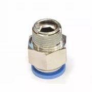 Пневмофитинг цанговый прямой с наружной резьбой PC 6-03 (R3/8")