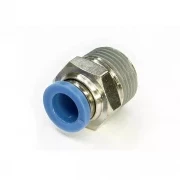 Пневмофитинг цанговый прямой с наружной резьбой PC 8-03 (R3/8")