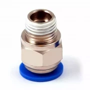 Пневмофитинг цанговый прямой с наружной резьбой PC 10-02 (R1/4") HIMPT